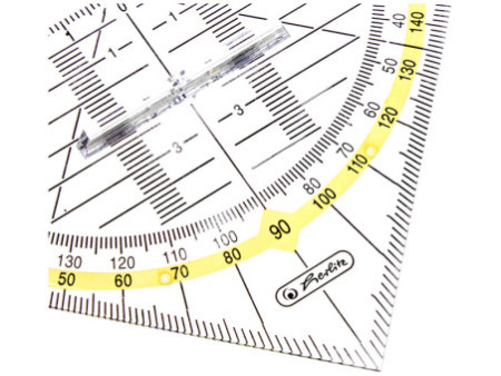 herlitz Equerre géométrique, hypoténuse: 160 mm, avec