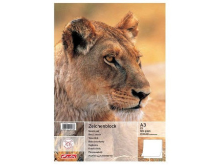herlitz Bloc à dessin A3, 100 g/m2, 25 feuilles