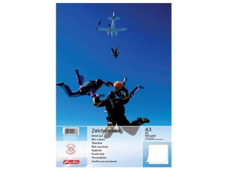 herlitz Bloc à dessin A3, 100 g/m2, 25 feuilles