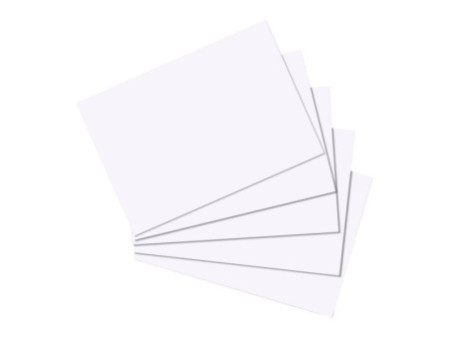 herlitz Fiches bristol, A6, uni, blanc