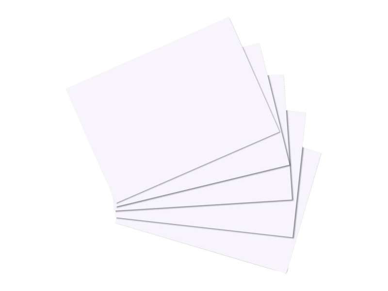 herlitz Fiches bristol, A6, uni, blanc