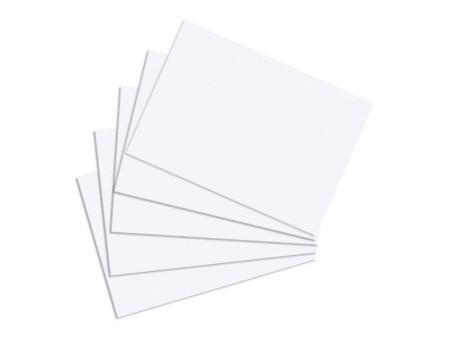 herlitz Fiches bristol, A6, uni, blanc
