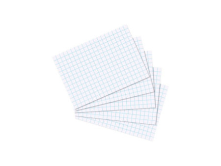 herlitz Fiches bristol, A7, quadrillé, blanc