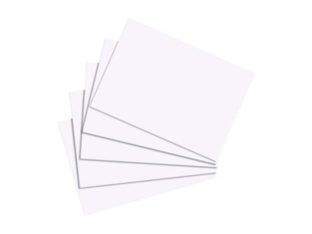 herlitz Fiches bristol, A7, uni, blanc