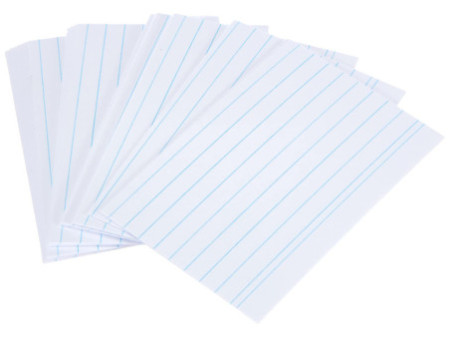 herlitz Fiches bristol, A8, ligné, blanc