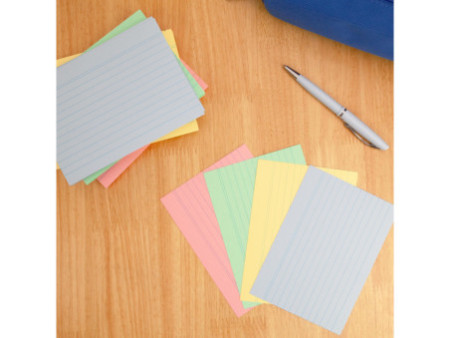 herlitz Fiches bristol, A6, ligné, assorti