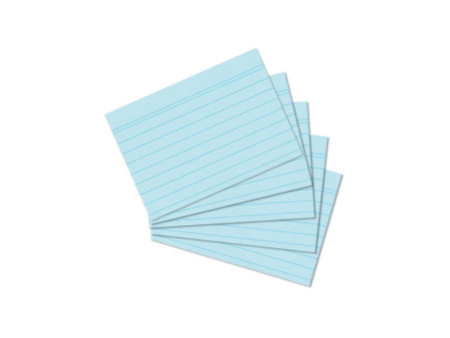 herlitz Fiches bristol, A7, ligné, bleu