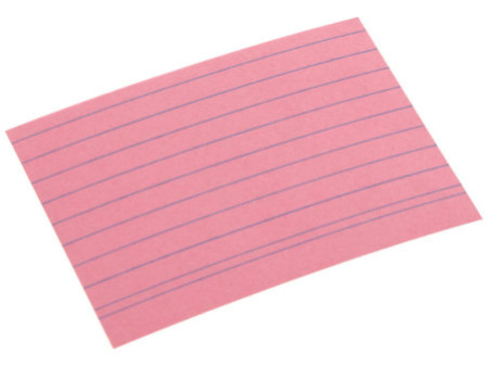 herlitz Fiches bristol, A8, ligné, rose