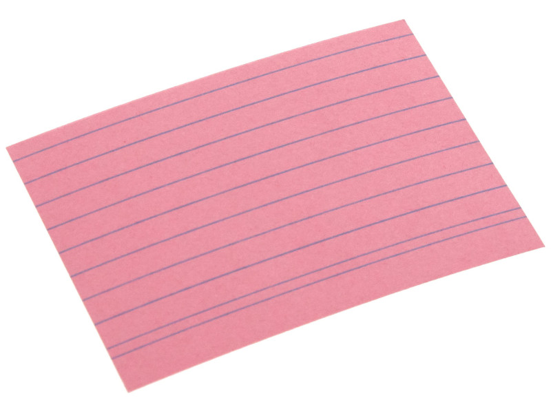 herlitz Fiches bristol, A8, ligné, rose