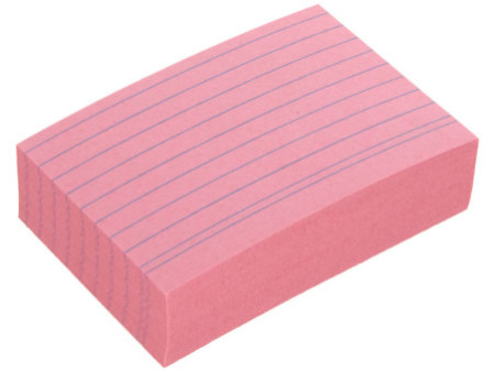 herlitz Fiches bristol, A8, ligné, rose