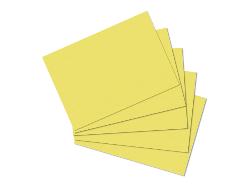 herlitz Fiches bristol, A5, uni, jaune
