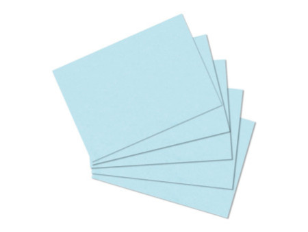 herlitz Fiches bristol, A6, uni, bleu