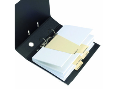 herlitz Intercalaires, trapézoidal, carte lustrée, chamois