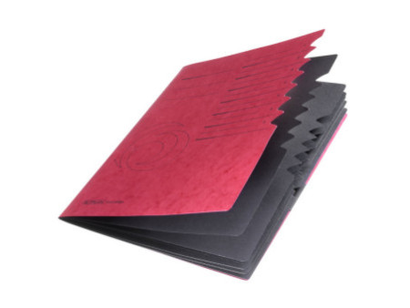 herlitz Trieur easyorga, A4, carton, 7 compartiments, rouge
