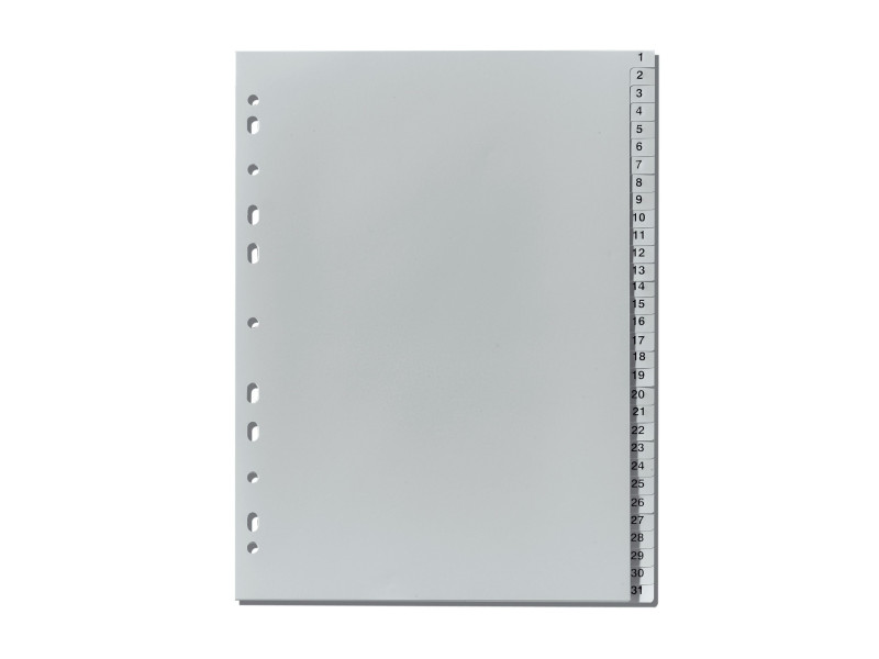 herlitz Intercalaires en plastique, chiffres, A4, 31 touches