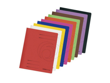 herlitz Chemise à lamelle easyorga, A4, carte lustrée, brun