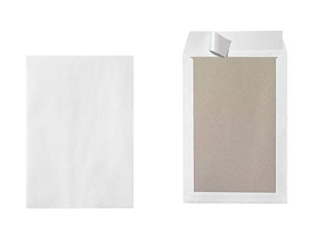herlitz Pochette d'expédition avec dos en carton B4, blanc