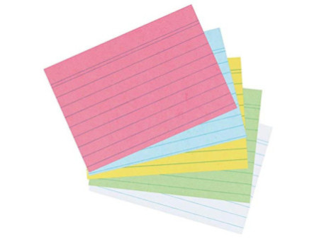 herlitz Fiches bristol, A5, ligné, orange