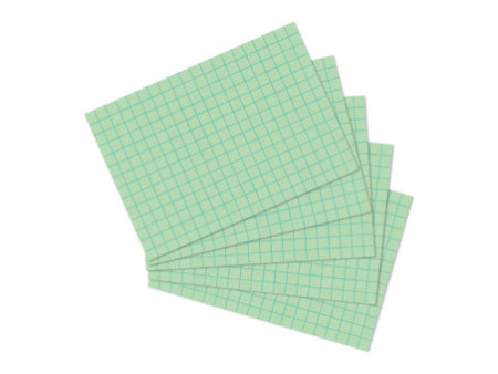 herlitz Fiches bristol, A6, quadrillé, vert
