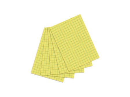 herlitz Fiches bristol, A7, quadrillé, jaune