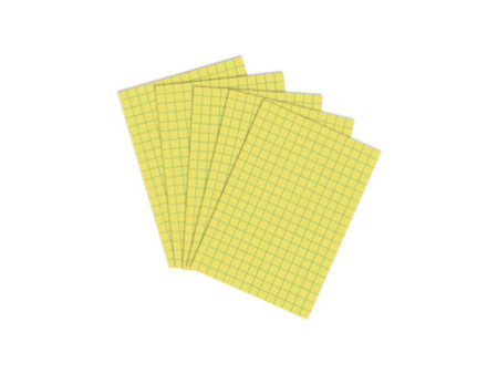 herlitz Fiches bristol, A7, quadrillé, jaune