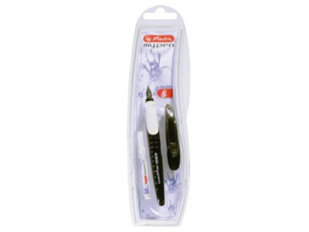 herlitz Stylo plume my.pen, plume: L, noir / blanc