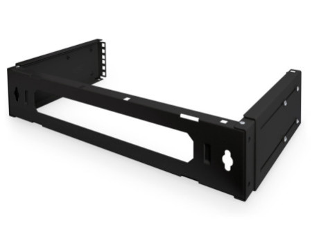 DIGITUS Support mural universel 19', 2 U, (RAL 9005), noir