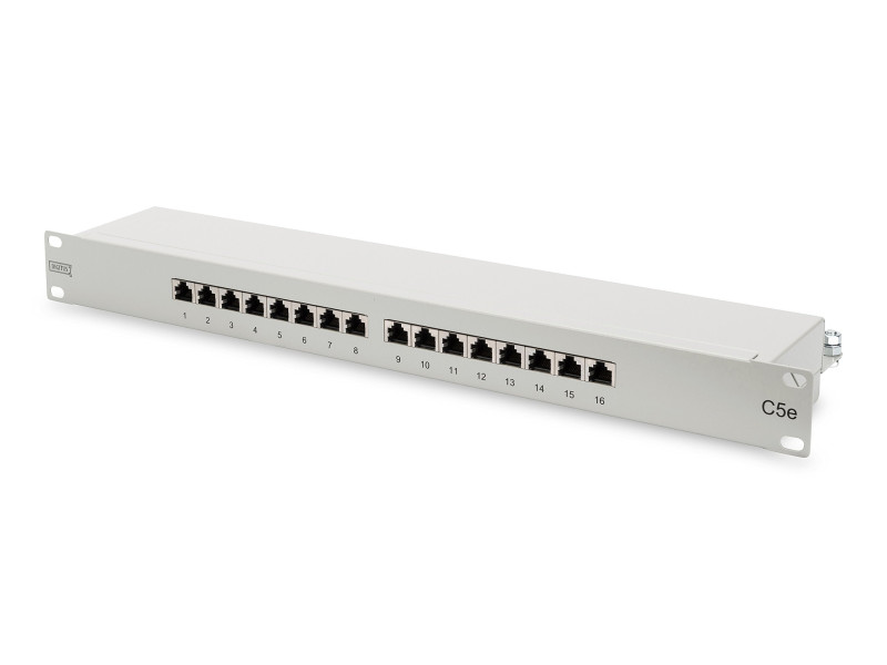 DIGITUS Panneau de brassage 19' Cat.5e, 16 x ports RJ45, 1 U