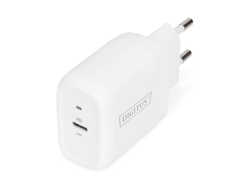 DIGITUS Chargeur secteur universel, USB-C, 20 W, blanc