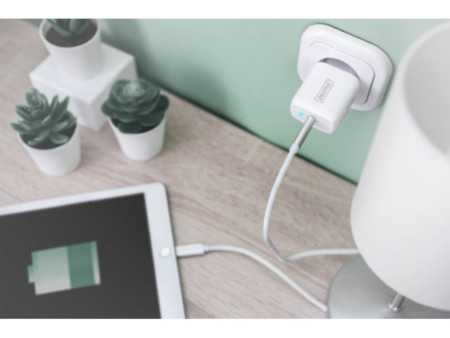 DIGITUS Chargeur secteur universel, USB-C, 20 W, blanc