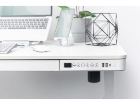 DIGITUS Bureau assis-debout, (L)1.200 mm, blanc