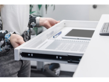 DIGITUS Bureau assis-debout, (L)1.200 mm, blanc