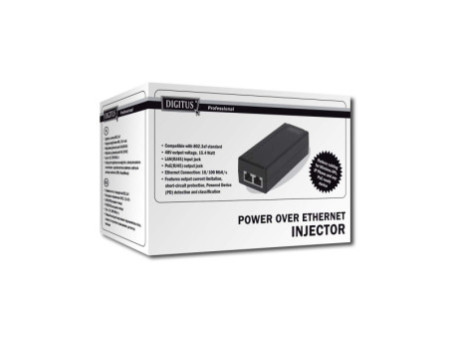 DIGITUS Injecteur PoE, conforme au standard IEEE 802.3af