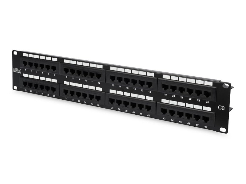 DIGITUS Panneau de brassage 19' Cat.6, classe E, 48 x RJ45