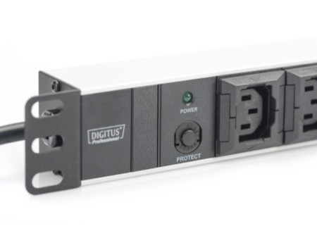 DIGITUS bloc multiprise 19', 10 ports, avec parasurtenseur