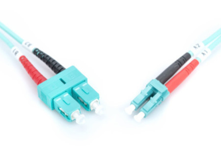 DIGITUS Câble patch à fibres optiques,OM3, LC mâle - SC mâle