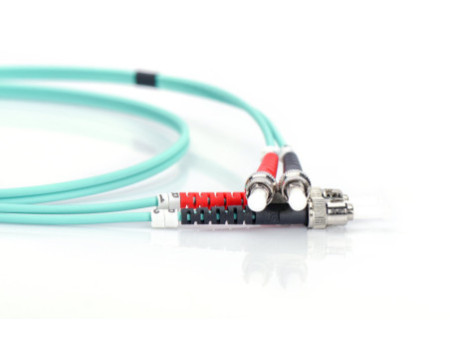 DIGITUS câble patch à fibres optiques, 2xST - 2xST,OM3, 10m