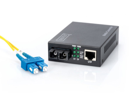 DIGITUS convertisseur média Fast Ethernet, RJ45/SC, monomode