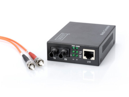 DIGITUS Convertisseur de média Gigabit Ethernet, ST/RJ45,