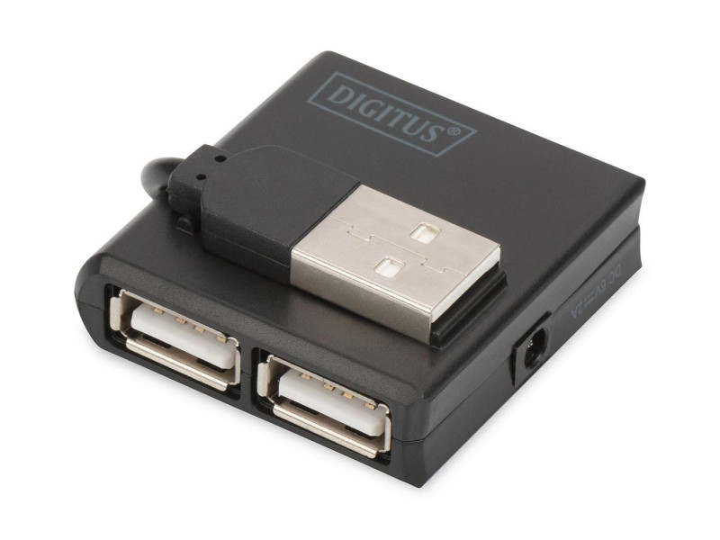 DIGITUS hub USB 2.0, 4 ports, noir