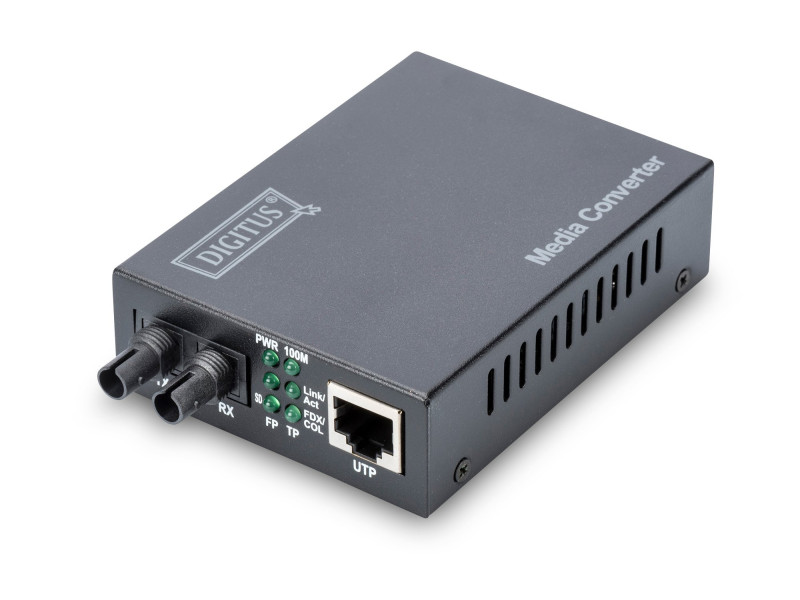 DIGITUS Convertisseur média Fast Ethernet: RJ45/ST, multimo.
