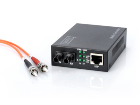 DIGITUS Convertisseur média Fast Ethernet: RJ45/ST, multimo.