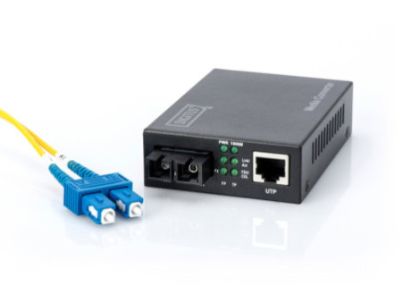DIGITUS Convertisseur de média Gigabit Ethernet, SC/RJ45,