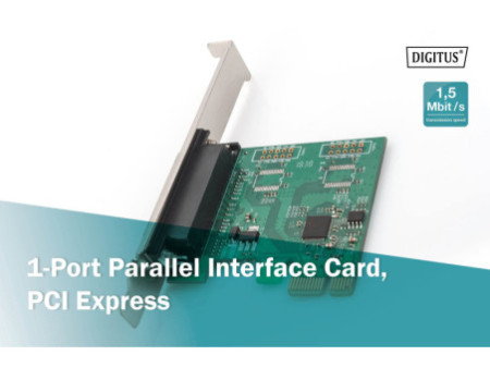 DIGITUS Carte PCI Express parallèle, 1 port + Low Profile