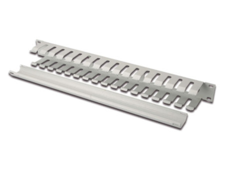 DIGITUS cage de gestion de câble, 1 U, gris clair (RAL 7035)