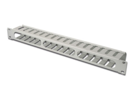 DIGITUS cage de gestion de câble, 1 U, gris clair (RAL 7035)