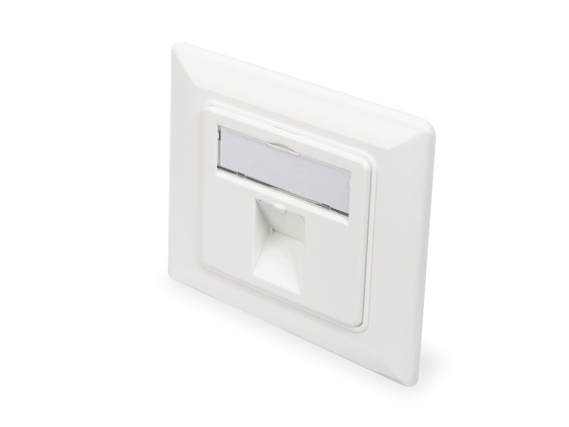 DIGITUS boîtier vide pour module Keystone,1 port, blanc pur