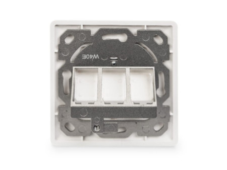 DIGITUS boîtier vide pour modules Keystone, 3 ports, blanc