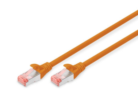 DIGITUS Câble de brassage, Cat. 6, S/FTP, 1,0 m, orange