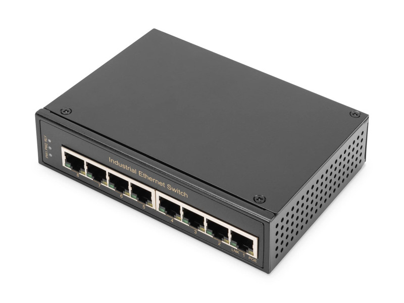 DIGITUS Commutateur Gigabit Ethernet industriel, 8 ports